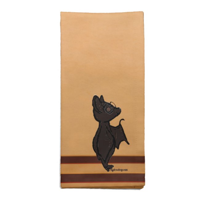 figdewdrops Blinky the Bat cloth napkin (Folded)