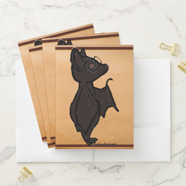 figdewdrops Blinky the Bat pocket folder (In Situ)