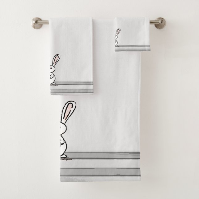 figdewdrops Bunny Bath Towel Set (Insitu)