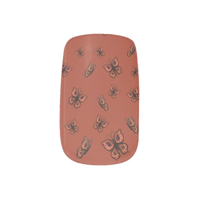 figdewdrops Butterfly Minx Nail Art (Left Thumb)