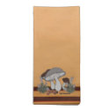 figdewdrops caterpillar mushrm brn cloth napkin