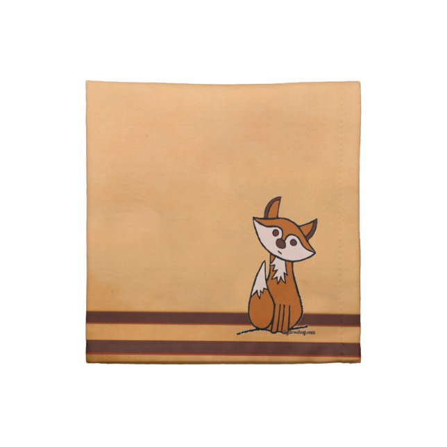 figdewdrops Fig the fox cloth napkin (Quarter Fold)