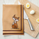 figdewdrops Fig the fox kitchen towel