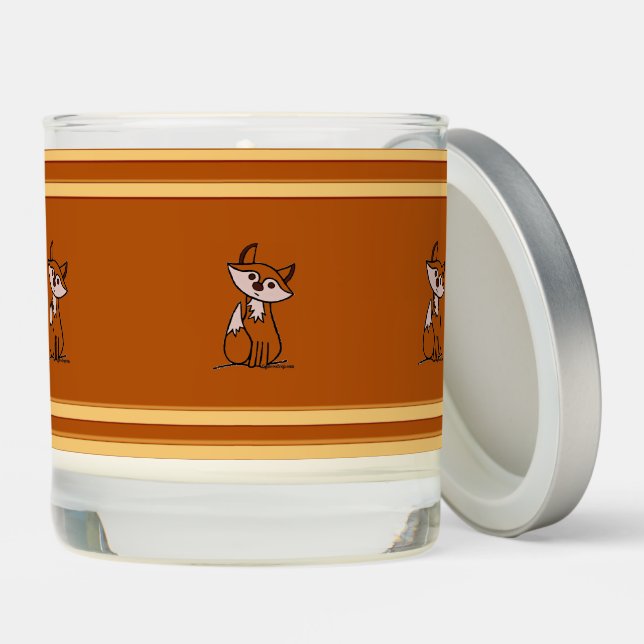 figdewdrops Fig the fox Orange Scented Candle /lid (Lid)