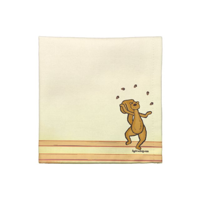 figdewdrops Juggling Squirrel cloth napkin (Quarter Fold)