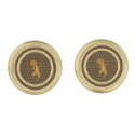 figdewdrops Juggling Squirrel pattern cufflinks 