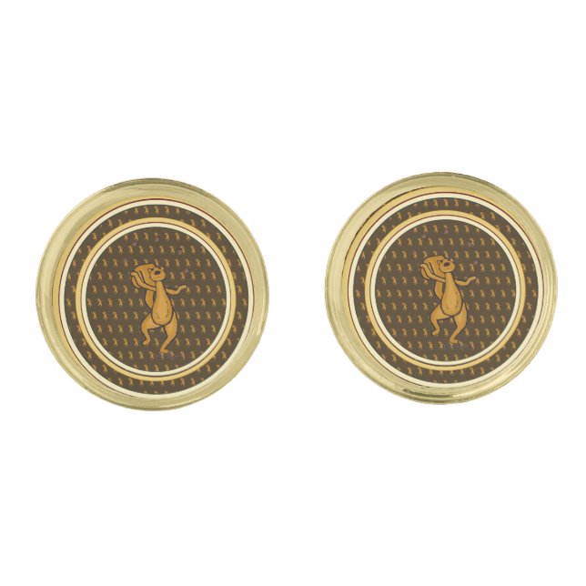 figdewdrops Juggling Squirrel pattern cufflinks  (Front)