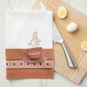 figdewdrops Orange Relax Cup kitchen towel