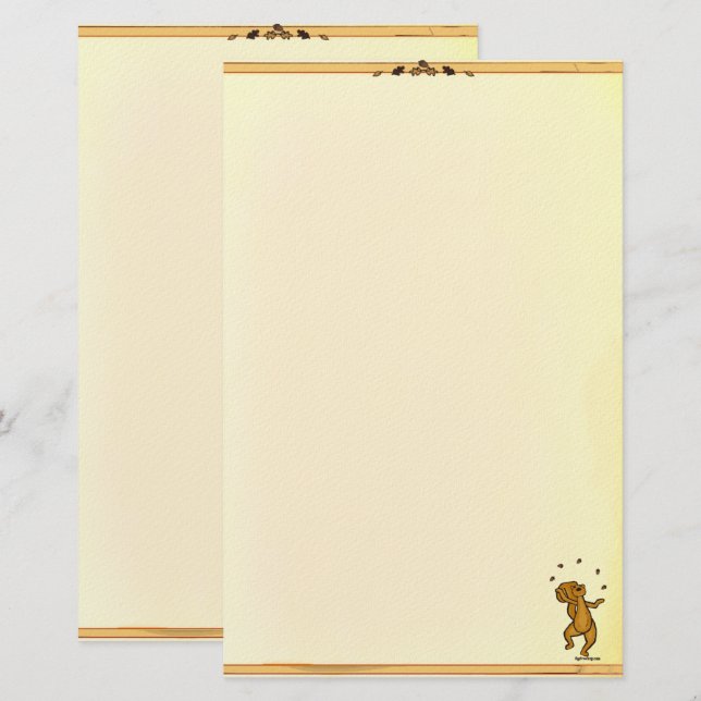 figdewdrops Squirrel Juggle Stationery (Front/Back)