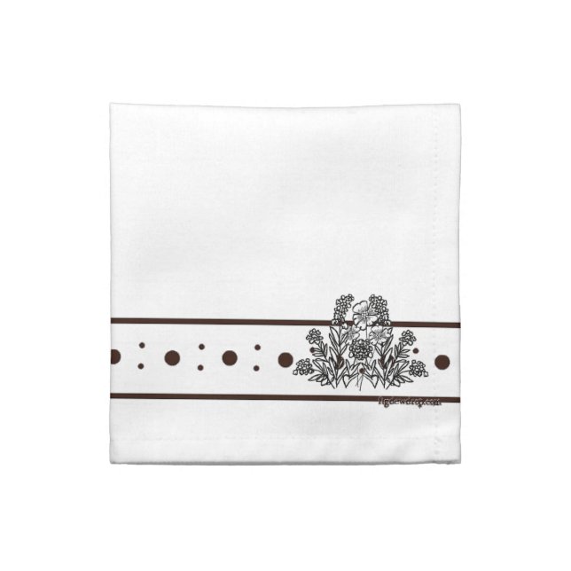 figdewdrops White flowers Relax Cup cloth napkin (Quarter Fold)