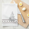 figdewdrops White Relax Cup kitchen towel