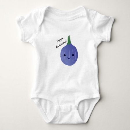Figgin Awesome Cute Kawaii Fig Baby Bodysuit