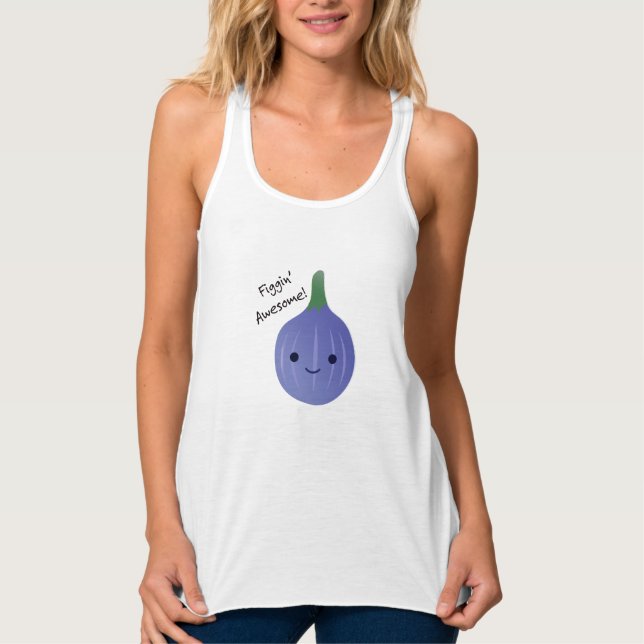 Figgin Awesome Cute Kawaii Fig Tank Top (Front)