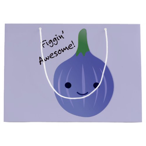 figgin Awesome Fig Pun Large Gift Bag