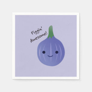 figgin Awesome Fig Pun Napkins