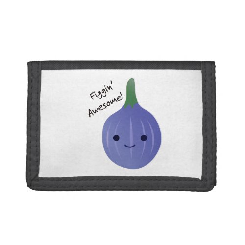 figgin Awesome Fig Pun Trifold Wallet