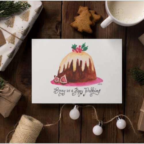 Figgy Pudding Recipe Cute Hand_Drawn  Card