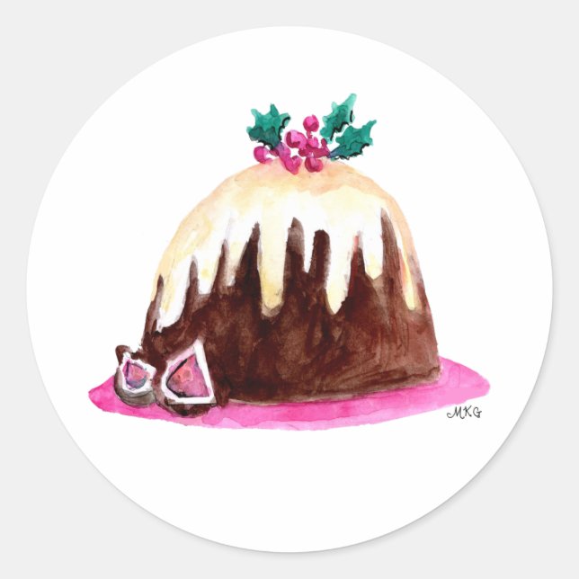 Figgy Pudding Whimsical Christmas Envelope Seal (Front)