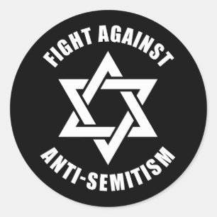 Fight Against Anti-Semitism Jewish Star of David Classic Round Sticker