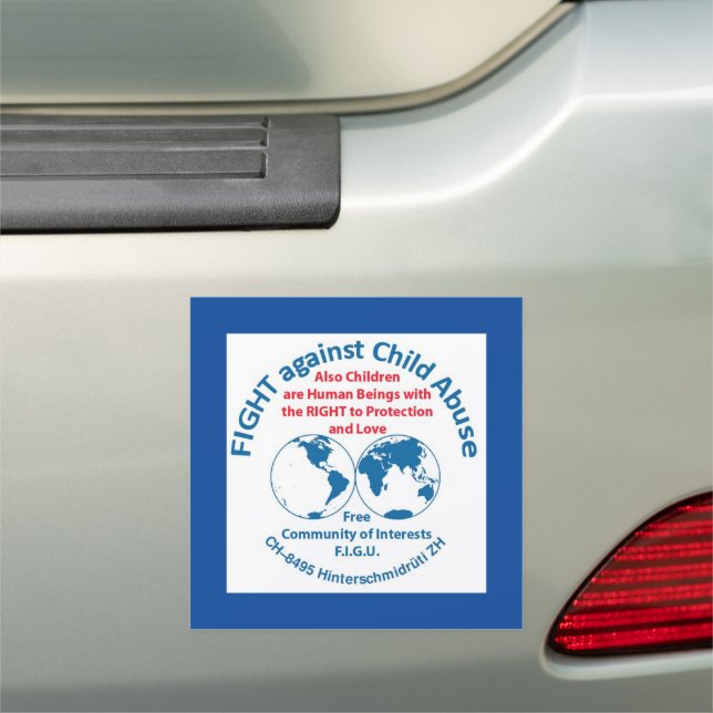Fight Against Child Abuse FIGU Car Magnet (In Situ)