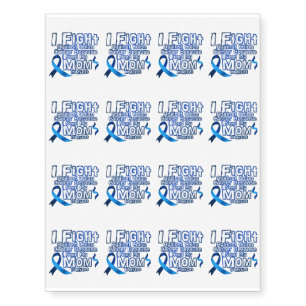 Fight Against Colon Cancer For Mom Temporary Tattoos