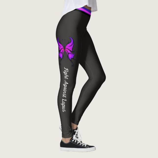 Fight Against Lupus Custom Text Women's Leggings (Right)