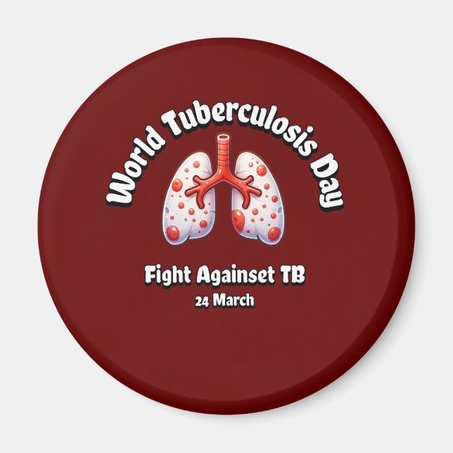 Fight Against TB. World Tuberculosis Day. Magnet (Front)