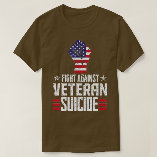 Fight against Veteran Suicide Awareness Day  T-Shirt (Design Front)