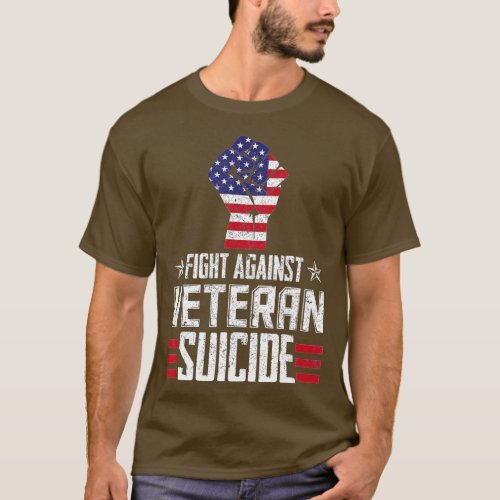 Fight against Veteran Suicide Awareness Day  T_Shirt