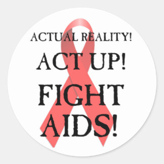 Fight Aids! Classic Round Sticker