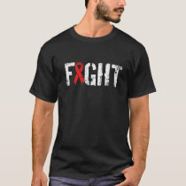 Fight AIDS HIV Military Style Red Awareness Ribbon T-Shirt