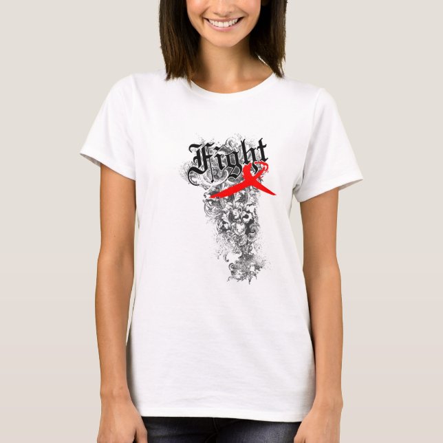 Fight AIDS Ribbon - Women's Shirt (Front)