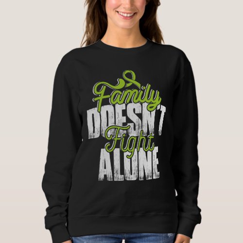 Fight Alone Lyme Disease Awareness Supporter Ribbo Sweatshirt