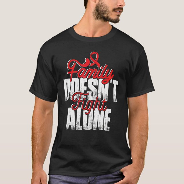 Fight Alone Sickle Cell Anemia Awareness Supporter T-Shirt (Front)