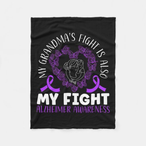 Fight Alzheimerheimer Awareness  Fleece Blanket