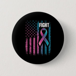 Fight American Flag Suicide Prevention Awareness  Button