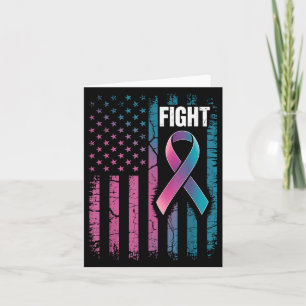Fight American Flag Suicide Prevention Awareness Card