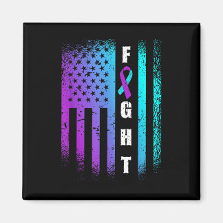 Fight American Flag Suicide Prevention Awareness Magnet