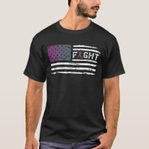 Fight Anal Cancer American Flag Vintage T-Shirt