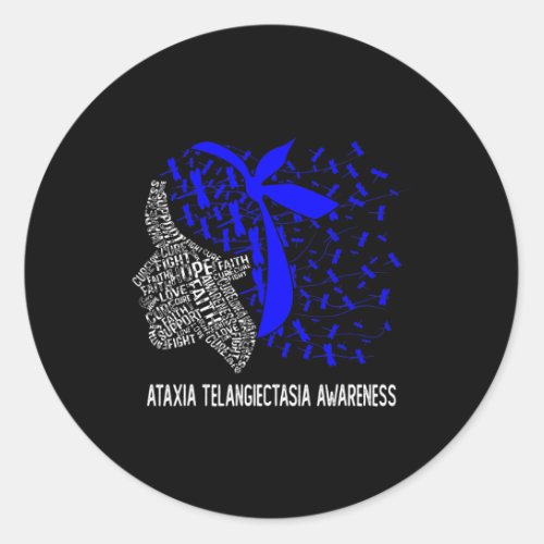 Fight Ataxia Telangiectasia Awareness  Classic Round Sticker