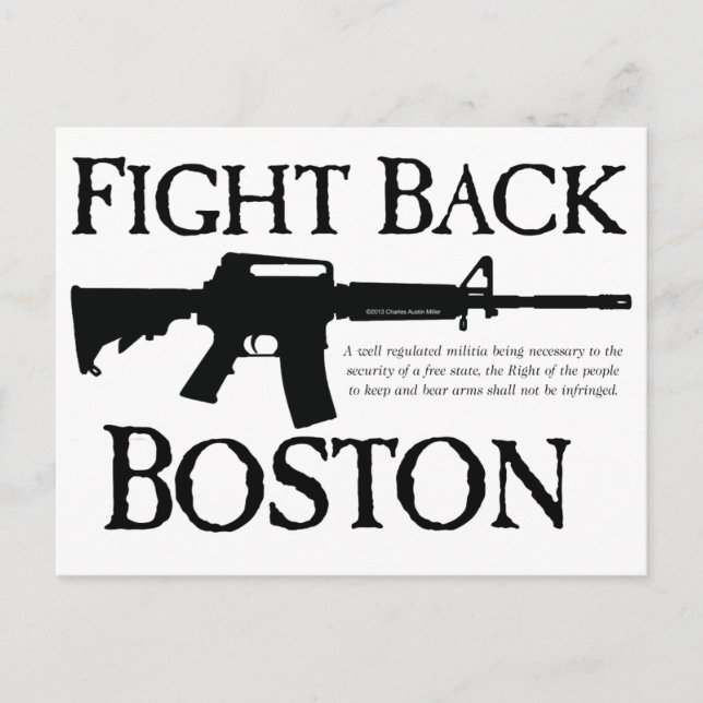 FIGHT BACK BOSTON! POSTCARD (Front)
