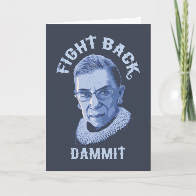 Fight Back, Dammit Letterpress Thank You Card (Front)