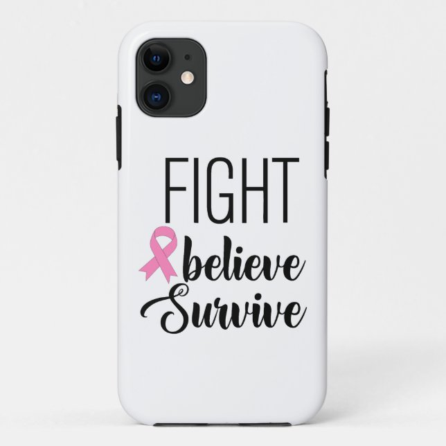 Fight & Believe Cancer Phone Case (Back)