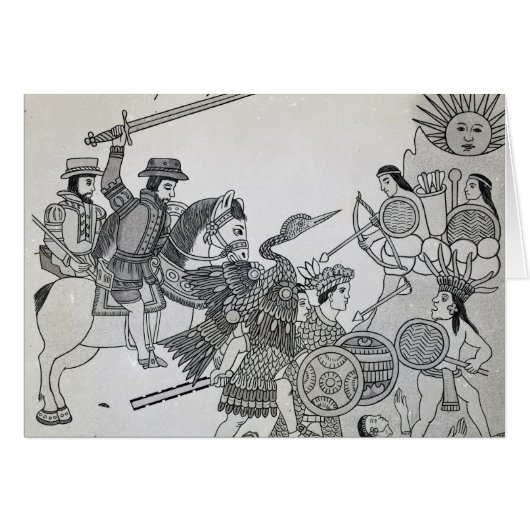 Fight between the Spanish and the Aztecs (Front Horizontal)