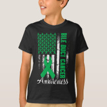 Fight Bile Duct Cancer Awareness Kelly Green Ribbo T-Shirt