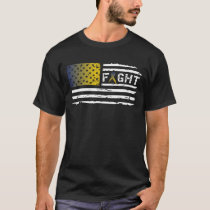 Fight Bladder Cancer American Flag Vintage T-Shirt
