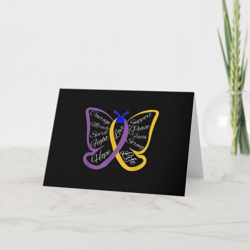 Fight Bladder Cancer Awareness Butterfly Invitation