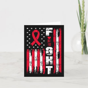 Fight Blood Cancer Awareness Patriotic Usa America Card