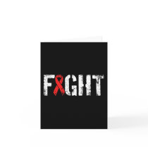 Fight Blood Cancer- Military-Style Red Awareness R Card
