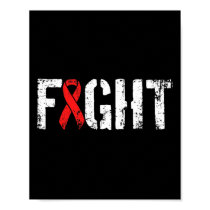 Fight Blood Cancer- Military-Style Red Awareness R Poster